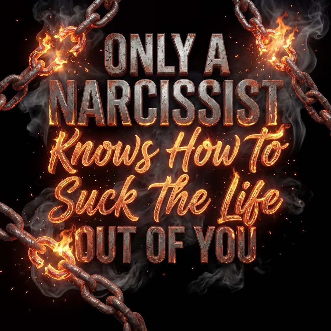Only A Narcissist Knows How To Suck The Life Out Of You