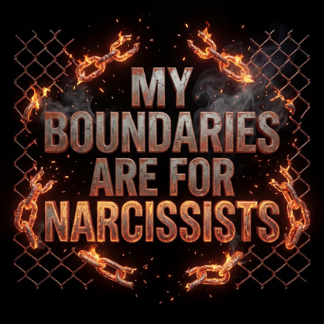 My Boundaries Are for Narcissists Chain Fence