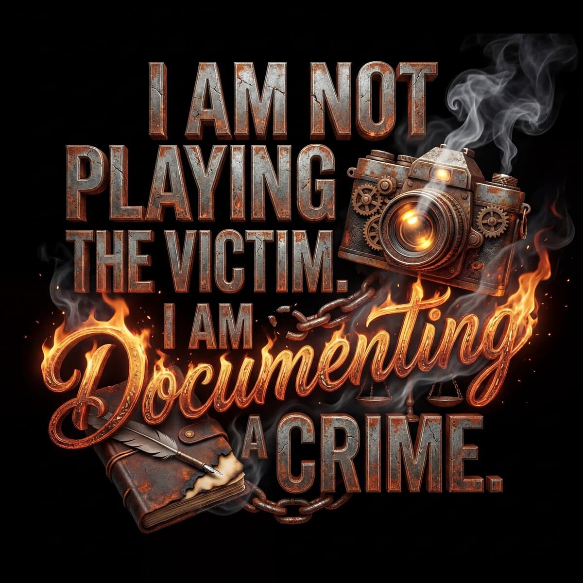 I Am Not Playing The Victim. I Am Documenting A Crime.